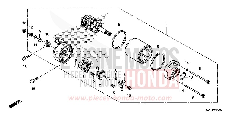 STARTING MOTOR for VFR1200X Dual Clutch CANDY PROMINENCE RED (R342) from 2014